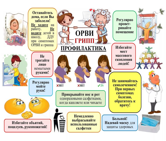 Памятка для школьников: профилактика гриппа и ОРВИ!.